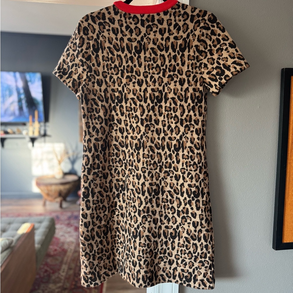 NWT Demylee X J.Crew Leopard Print Short Sleeve Dress - Picture 3 of 5